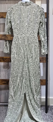 Sage green sequin - sage, long