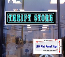 Thrift Store Led Panel window