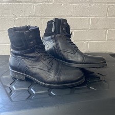 Aldo Mens Black Leather Combat