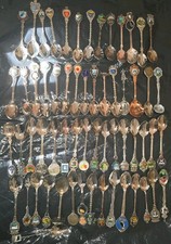 Vintage Collectible Spoons World & State,places/items (Lot of 60).Assorted.