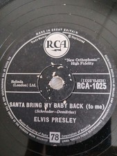ELVIS PRESLEY SANTA CLAUS IS BACK IN TOWN 78RPM RCA. 1025