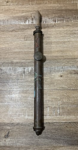 Vintage brass syringe likely - brass, syringe,