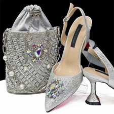 woman Shoes And Bag Set With