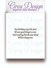 Clear Unmounted Birthday Verse