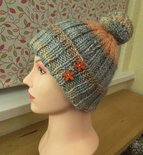 Hand knitted peach grey colour - hand-knitted,