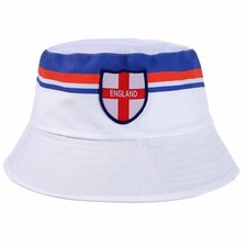 New Adults England Fans Bucket Hat With Embroidered Flag, England Sports Sun Hat