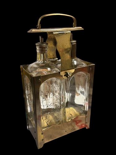 Antique victorian brass cruet - antique,