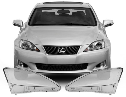 Pair headlight glass - headlight, lens
