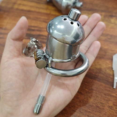 Stainless steel chastity cage - stainless,