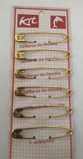 Jumbo Gold Safety Pins Extra Large Size Blanket Kilt Sharp Edge 6PC Safety Pins