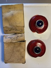 PAIR Of BLUE DOT  TAIL LAMP LENSES For CHEVROLET 1939 &PONTIAC 1939 In Boxes