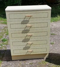 Vintage/Retro Cream Chest of 5