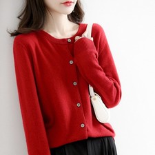 Womens Cardigan Soft Long Sleeve Spring Autumn Ladies Knitted Top Size 6-18 Gift