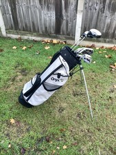 Men’s Onyx ZX-PRO Left Handed Driver 3 Wood 4-9 Iron Sw Pw Putter Stand Bag
