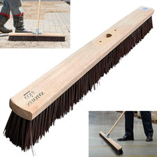 36" Heavy Duty Outdoor Wide Broom Head Replacement Stiff Bristle Yard Brush 36in