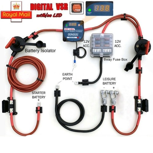 Split battery charge relay - split,