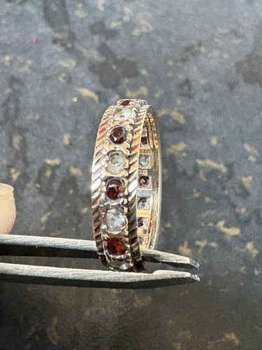 Old ruby garnet - old, garnet/diamond