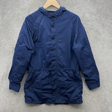 Fred Perry Jacket Mens 38 Blue Parka Coat Mod Casuals Terrace Drawstring
