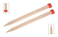 KnitPro Jumbo Birch Single Pointed Knitting Needles 35 cm length, 15 - 35 mm