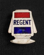 REGENT PETROL GLOBE PUMP MOTOR CAR ENAMEL LAPEL PIN BADGE