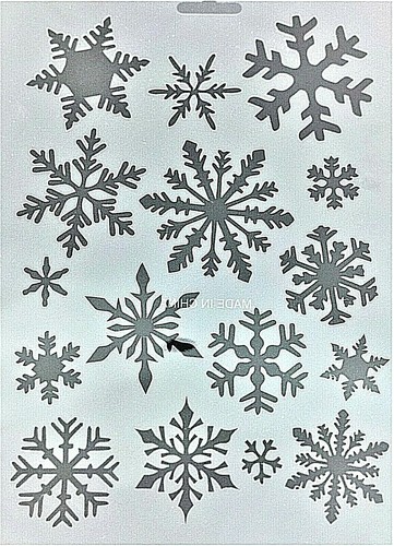 Christmas window wall stencil - ,