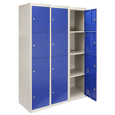3x Metal Lockers 4 Door Steel