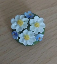 Vintage Aynsley Bone China flower bouquet pin brooch made in England handmade