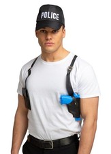 Police Officer Shoulder Holster & Gun Fancy Dress Costume Accessories