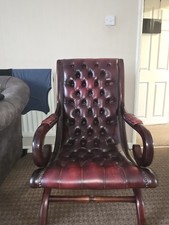 OXBLOOD LEATHER CHESTERFIELD