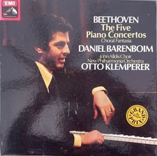 Daniel Barenboim Otto Klemperer Beethoven Five Piano Concertos Vinyl LP Box Set