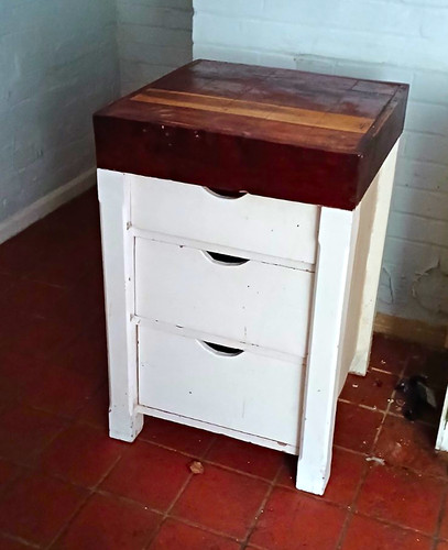 Wood drawer butchers block - wood,