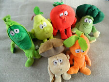 6x GOODNESS GANG Co op Mixed Soft Cuddly Fruit Vegetable Veg Plush Toys CO OP