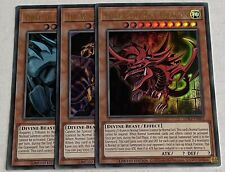 YUGIOH LDK2 EGYPTIAN GOD CARD SET Ultra Rare Inc Slifer, Ra, Obelisk BRAND NEW!