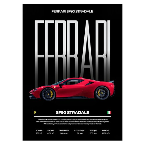 Ferrari sf90 stradale poster - sf90, |