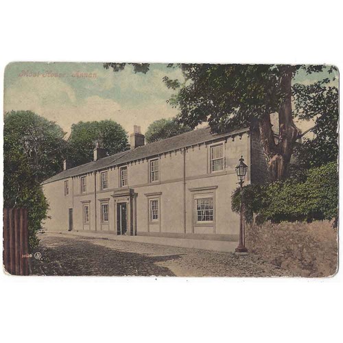 Annan the moat house postcard - moat,