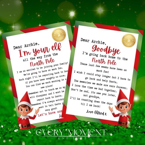 Personalised elf arrival - personalised, &