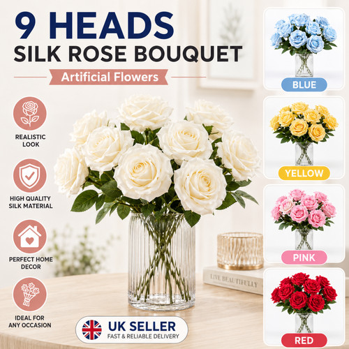 Heads silk rose artificial - heads,