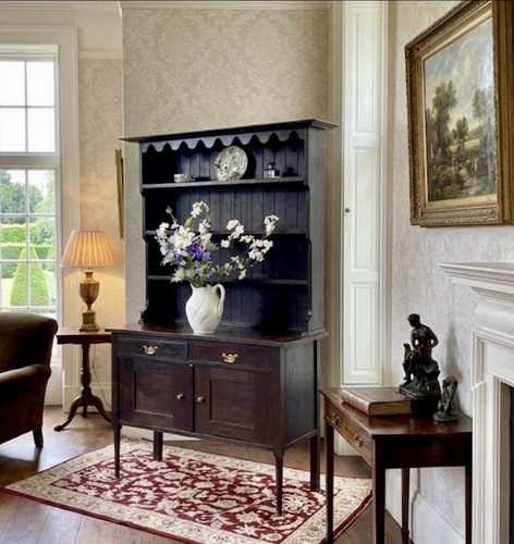 Antique solid oak carved - solid,