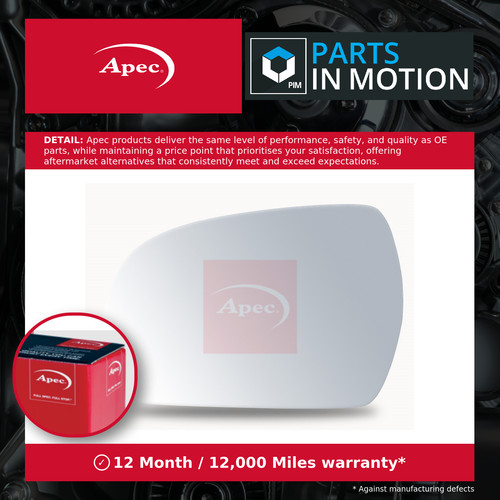 Mirror glass fits audi 6d - glass,