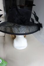 smart ladies black feather marks and spencer wedding hat