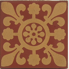 Arts & Crafts 4" Red Encaustic