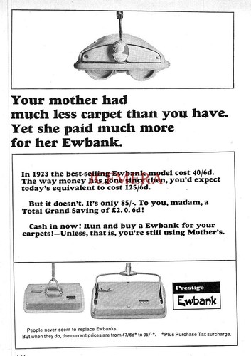 Ewbank carpet sweeper - 'ewbank', advert