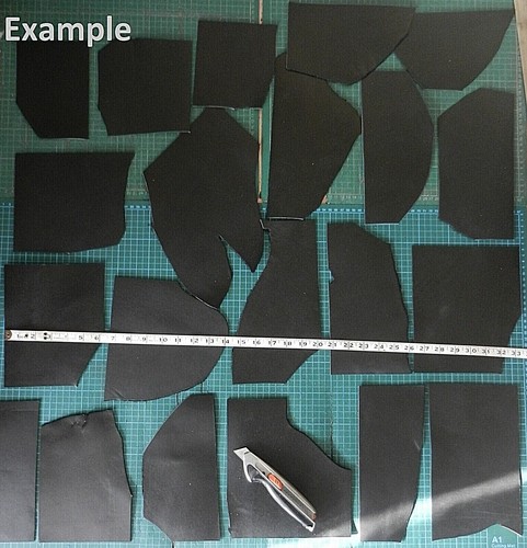 2mm thick black - tan, veg