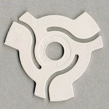 Vinyl Record Adapter White/Cream X1 Middle Spider Centre 7" 45.rpm Jukebox