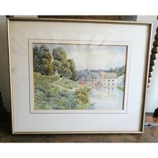 Vintage Watercolour Landscape Painting Signed – Norwich School Style Art
