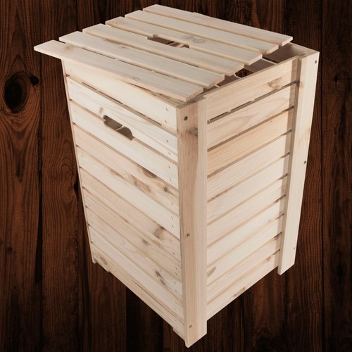 Wooden laundry bin - wooden,
