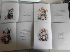 Christmas card inserts -Mice