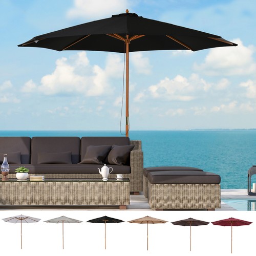 Fir wooden garden parasol - (3m),