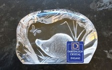Vintage Capredoni Dartington Crystal Baby Hedgehog PaperWeight signed