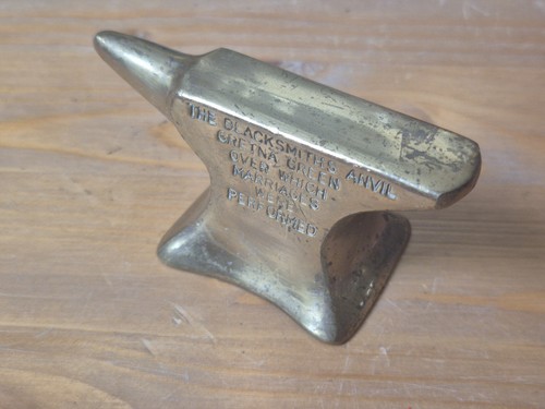 Small brass anvil - small,
